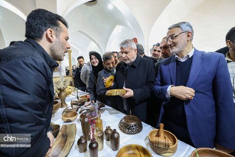 سید رضا صالحی امیری وزیر میراث فرهنگی در سفر به کاشان