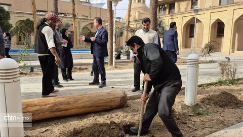 کاشت نهال نارنج در ارگ حکومتی یزد به مناسبت روز درخت و درختکاری