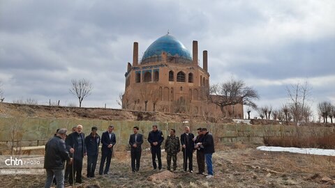 آیین درختکاری در محوطه تاریخی پایگاه میراث جهانی گنبد سلطانیه