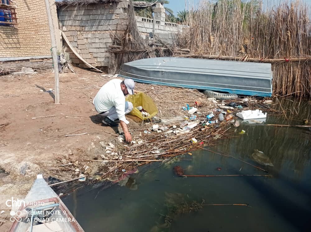 پاکسازی تالاب شادگان در طرح «مقصد بیزباله»