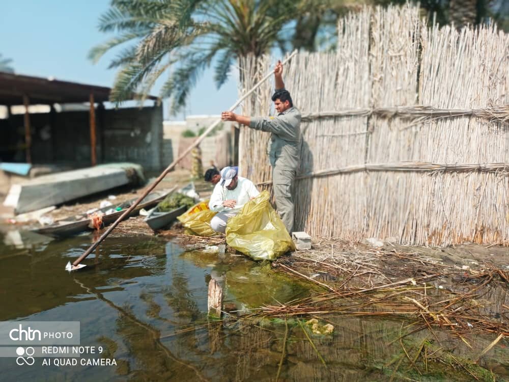 پاکسازی تالاب شادگان در طرح «مقصد بیزباله»