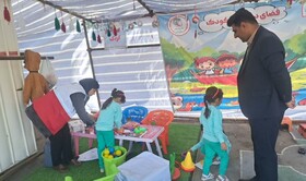 مسافران در فضای دوست‌دار کودک پُست نوروزی شهرکرد استقرار یافتند