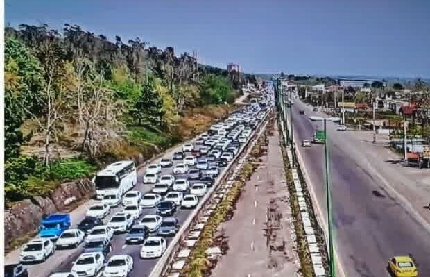 ترافیک سنگین در محورهای خروجی گیلان