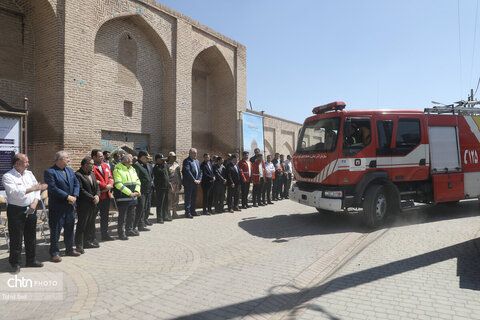 برگزاری مانور آمادگی و مدیریت بحران در بقعه شیخ جبرائیل اردبیل