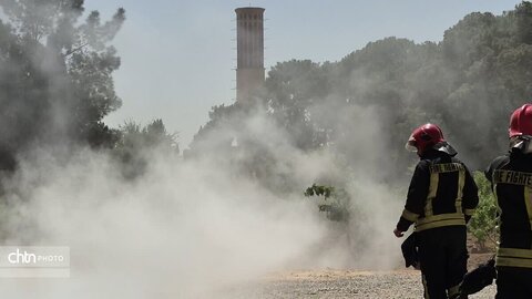مانور آمادگی امدادگران و نهادهای خدماتی برای حفاظت از آثار در حین و پس از بحران در مکان باغ جهانی دولت آباد