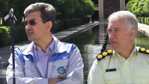 مانور آمادگی امدادگران و نهادهای خدماتی برای حفاظت از آثار در حین و پس از بحران در مکان باغ جهانی دولت آباد