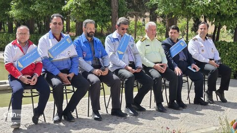 مانور آمادگی امدادگران و نهادهای خدماتی برای حفاظت از آثار در حین و پس از بحران در مکان باغ جهانی دولت آباد