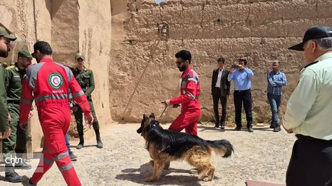 مانور آمادگی امدادگران و نهادهای خدماتی برای حفاظت از آثار در حین و پس از بحران در مکان باغ جهانی دولت آباد