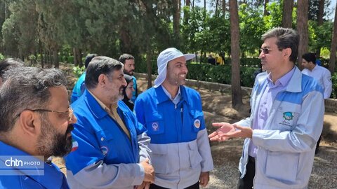 مانور آمادگی امدادگران و نهادهای خدماتی برای حفاظت از آثار در حین و پس از بحران در مکان باغ جهانی دولت آباد