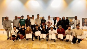 ۱۱ هنرمند نقاش عراقی آثار خود را در موزه آبادان به نمایش گذاشتند