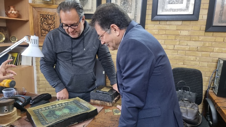 بازدید رئیس پژوهشگاه میراث‌فرهنگی و گردشگری از گروه پژوهشی هنرهای سنتی