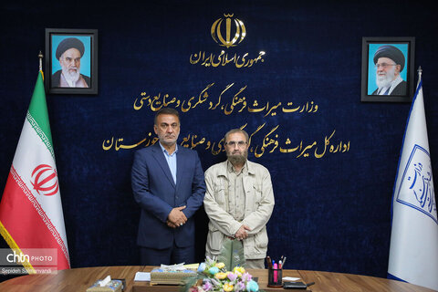 دیدار فرمانده کمیته مفقودین ستاد کل نیروهای مسلح با مدیرکل میراث‌فرهنگی خوزستان