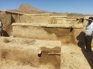 پایان عملیات مرمت اضطراری محوطه تاریخی خورهه پس از بارندگی‌های شدید