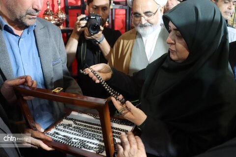 بازدیدفاطمه مهاجرانی سخنگوی  دولت در هجدهمین نمایشگاه بین المللی گردشگری وصنایع دستی مشهد