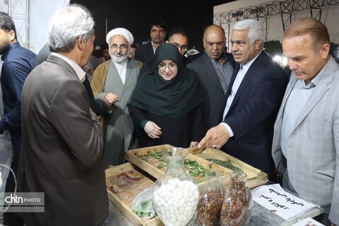 بازدیدفاطمه مهاجرانی سخنگوی  دولت در هجدهمین نمایشگاه بین المللی گردشگری وصنایع دستی مشهد