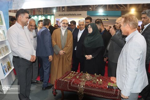 بازدیدفاطمه مهاجرانی سخنگوی  دولت در هجدهمین نمایشگاه بین المللی گردشگری وصنایع دستی مشهد