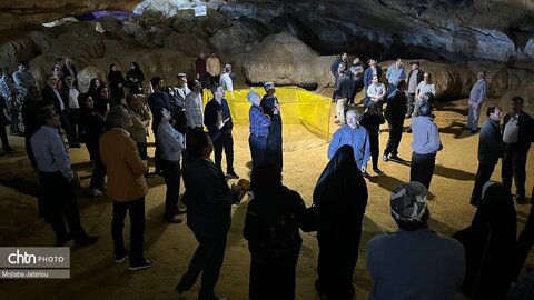 تور آشناسازی نخبگان با غار کتله خور شهرستان خدابنده در هفته میراث‌فرهنگی