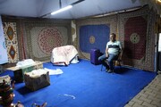 آماده سازی غرفه‌های نمایشگاه بین الملی صنایع‌دستی ایران در سلیمانیه
