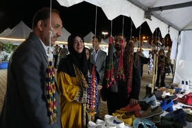 بازدید مریم جلالی از نمایشگاه صنایع‌دستی ایران در سلیمانیه عراق