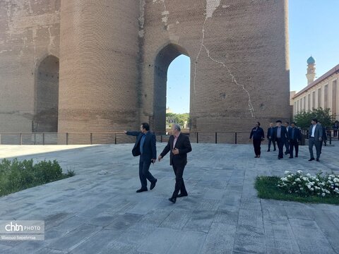 بازدید مدیرکل میراث فرهنگی و مدیرکل دیوان محاسبات استان آذربایجان شرقی از ارک علیشاه تبریز