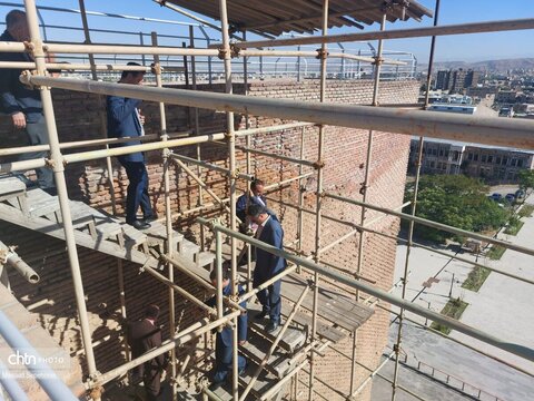 بازدید مدیرکل میراث فرهنگی و مدیرکل دیوان محاسبات استان آذربایجان شرقی از ارک علیشاه تبریز