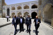 بازدید استاندار اصفهان از پایگاه جهانی مسجد جامع عقیق و بافت پیرامون آن
