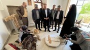 بازدید استاندار خراسان جنوبی از خانه صنایع‌دستی تاجور و دبیرخانه شهر ملی مله‌بافی خوسف