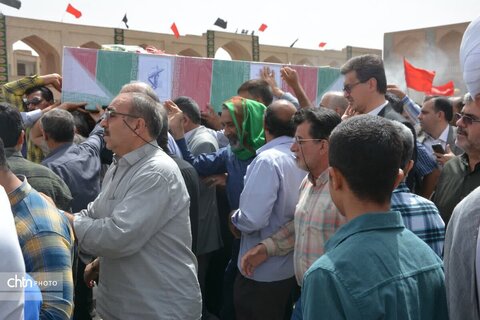 برگزاری مراسم تشییع و اقامه نماز بر پیکر مطهر شهدای حمله رژیم صهیونیستی به یزد