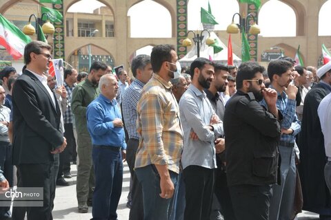 برگزاری مراسم تشییع و اقامه نماز بر پیکر مطهر شهدای حمله رژیم صهیونیستی به یزد