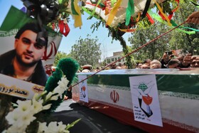 تشییع پیکر شهید مدافع وطن «محمدرضا نوروزی» در شهر نیر