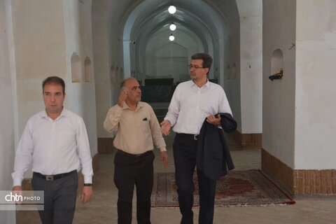 کف سازی صحن حیاط مسجد جامع یزد