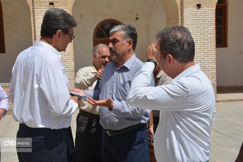 کف سازی صحن حیاط مسجد جامع یزد