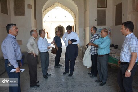 کف سازی صحن حیاط مسجد جامع یزد