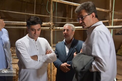 بازدید از بناهای تاریخی و پروژه های شهرستان بهاباد