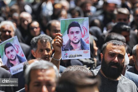 تشییع پیکر شهید مدافع وطن «محمدرضا نوروزی» در شهر نیر