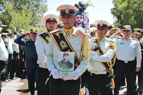 تشییع پیکر شهید مدافع وطن «محمدرضا نوروزی» در شهر نیر