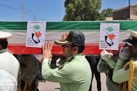 تشییع پیکر شهید مدافع وطن «محمدرضا نوروزی» در شهر نیر