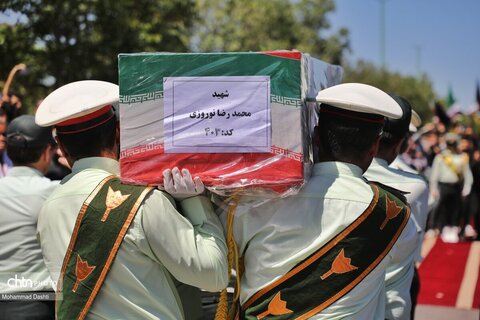 تشییع پیکر شهید مدافع وطن «محمدرضا نوروزی» در شهر نیر
