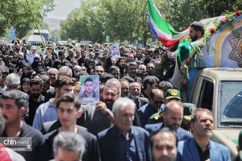 تشییع پیکر شهید مدافع وطن «محمدرضا نوروزی» در شهر نیر