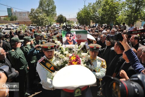 تشییع پیکر شهید مدافع وطن «محمدرضا نوروزی» در شهر نیر