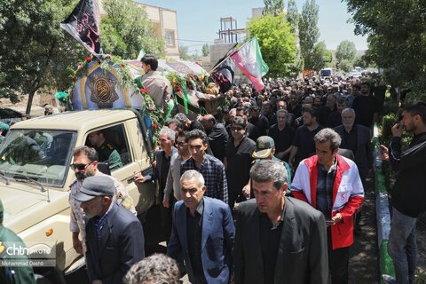تشییع پیکر شهید مدافع وطن «محمدرضا نوروزی» در شهر نیر