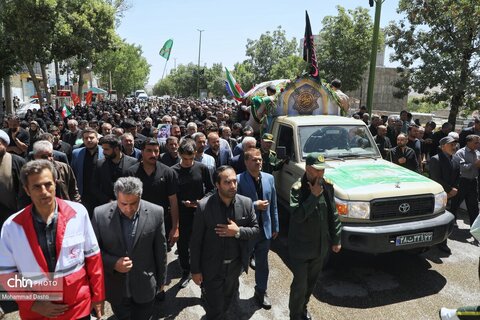 تشییع پیکر شهید مدافع وطن «محمدرضا نوروزی» در شهر نیر