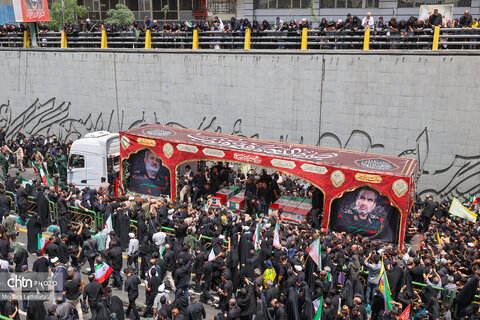 مراسم تشییع شهدای اقتدار در تهران