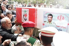بدرقه باشکوه پیکر مطهر سردار سرتیپ شهید «علیرضا لطفی» در ارومیه