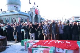 مراسم باشکوه تشییع پیکرهای مطهرشهدای مظلوم حمله تروریستی آستانه اشرفیه با حضور استاندار گیلان