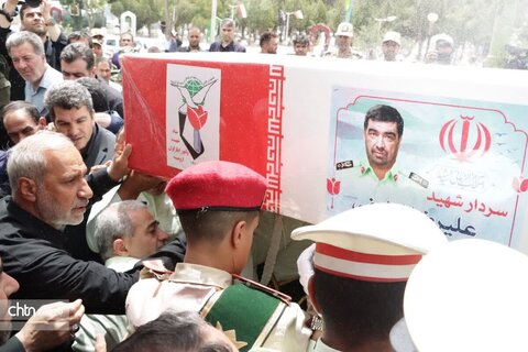 بدرقه باشکوه پیکر مطهر سردار سرتیپ شهید «علیرضا لطفی» در ارومیه