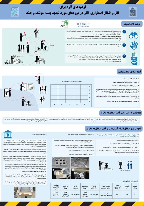 توصیه‌های لازم برای نقل و انتقال اضطراری آثار در موزه‌ها در زمان جنگ