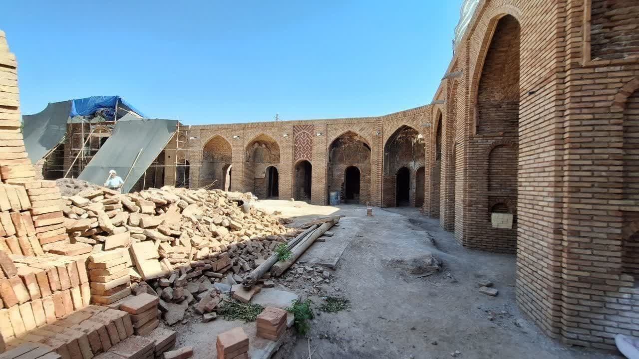 بازدید وزیر میراثفرهنگی از پروژه مرمت کاروانسرای تاریخی خورشید سعدالسلطنه در قزوین