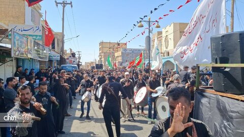 طنین "یا حسین(ع)" در عاشورای جنوب غرب خوزستان همراه با مقتل‌خوانی