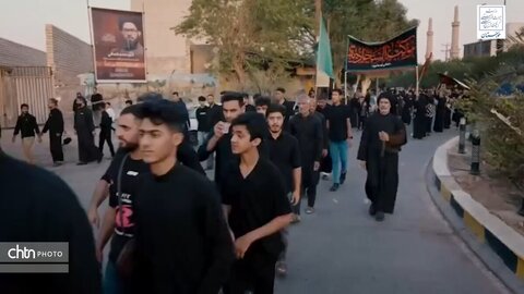 تجمع دسته‌های عزاداری خرمشهر در مسجد جامع